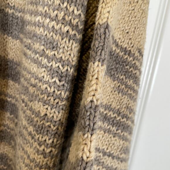 Wol Hide Loose Cardigan in 100% Organic Cotton Smoky Quartz Gray Beige S / M - Picture 9 of 10